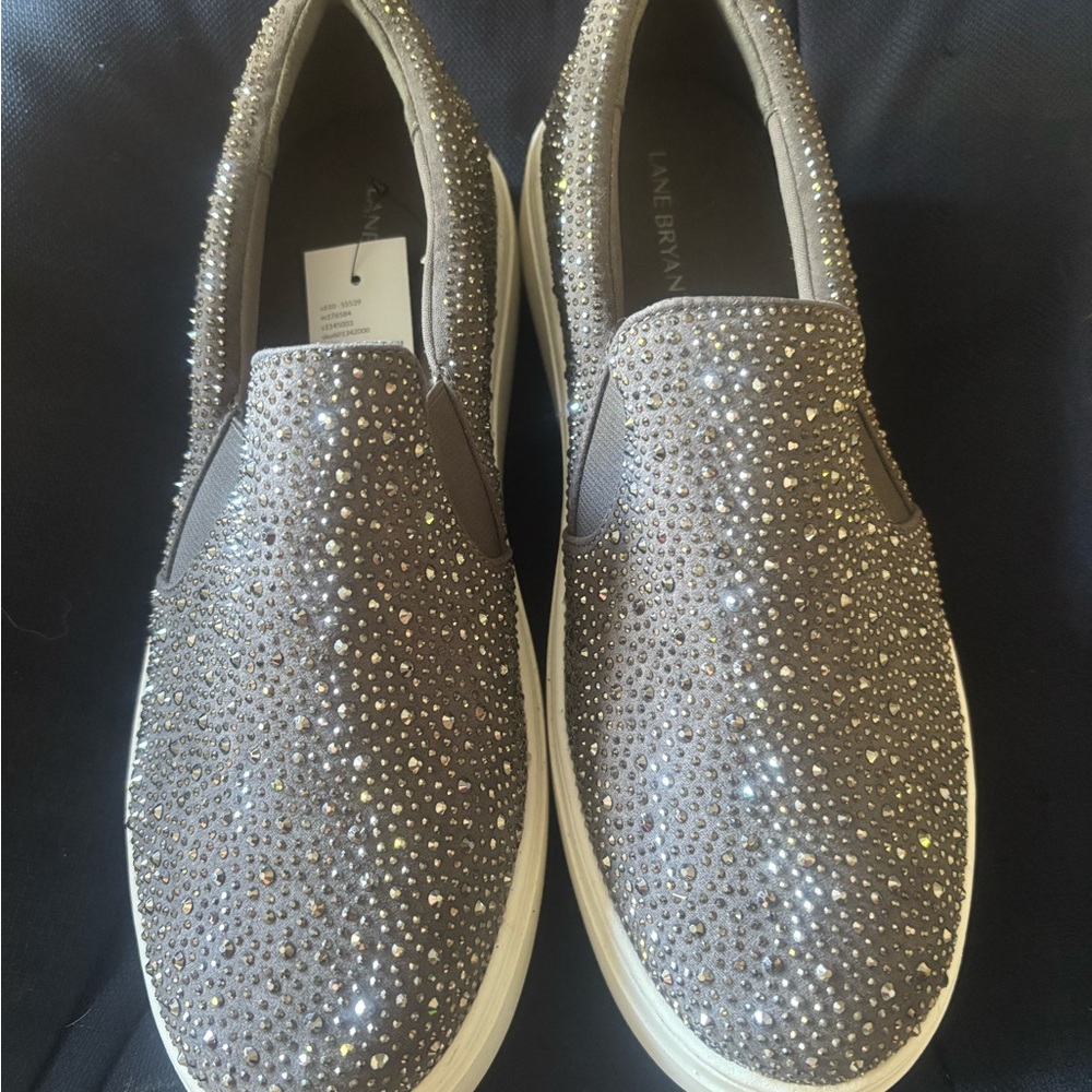 Luxe Rhinestone Slip-On Sneakers